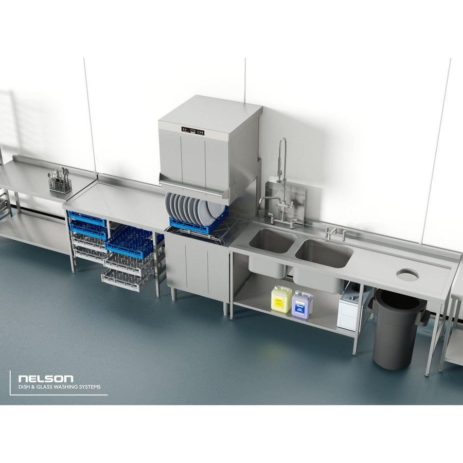 Advantage AD55 Pass-through Commercial Dishwasher - Nelson Dish & Glasswashing Machines
