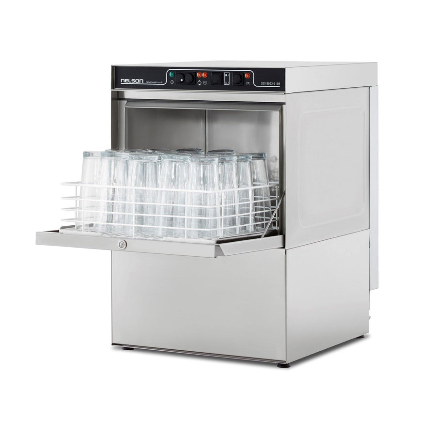 Nelson Speedwash SW40 Glass Washer with Pint Glasses Side On